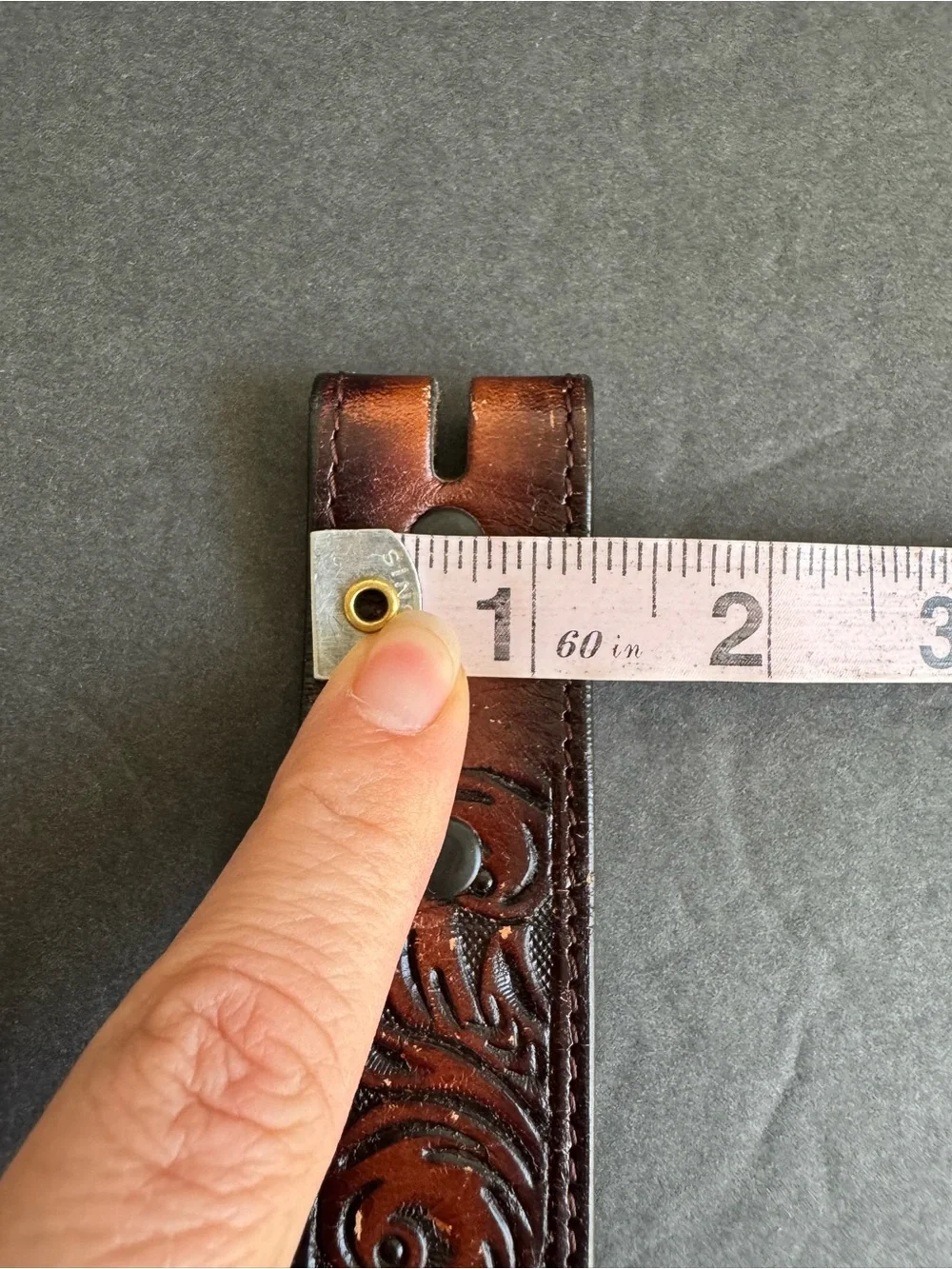 3D Belt Blank Beaded Tooled Brown Leather Western Native Print Unisex Womens 26